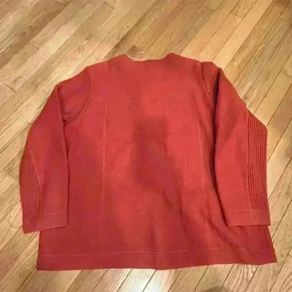 Laura Ashley Women's 2XL Orange Wool Cardigan Jacket Long Sleeve - Picture 9 of 9